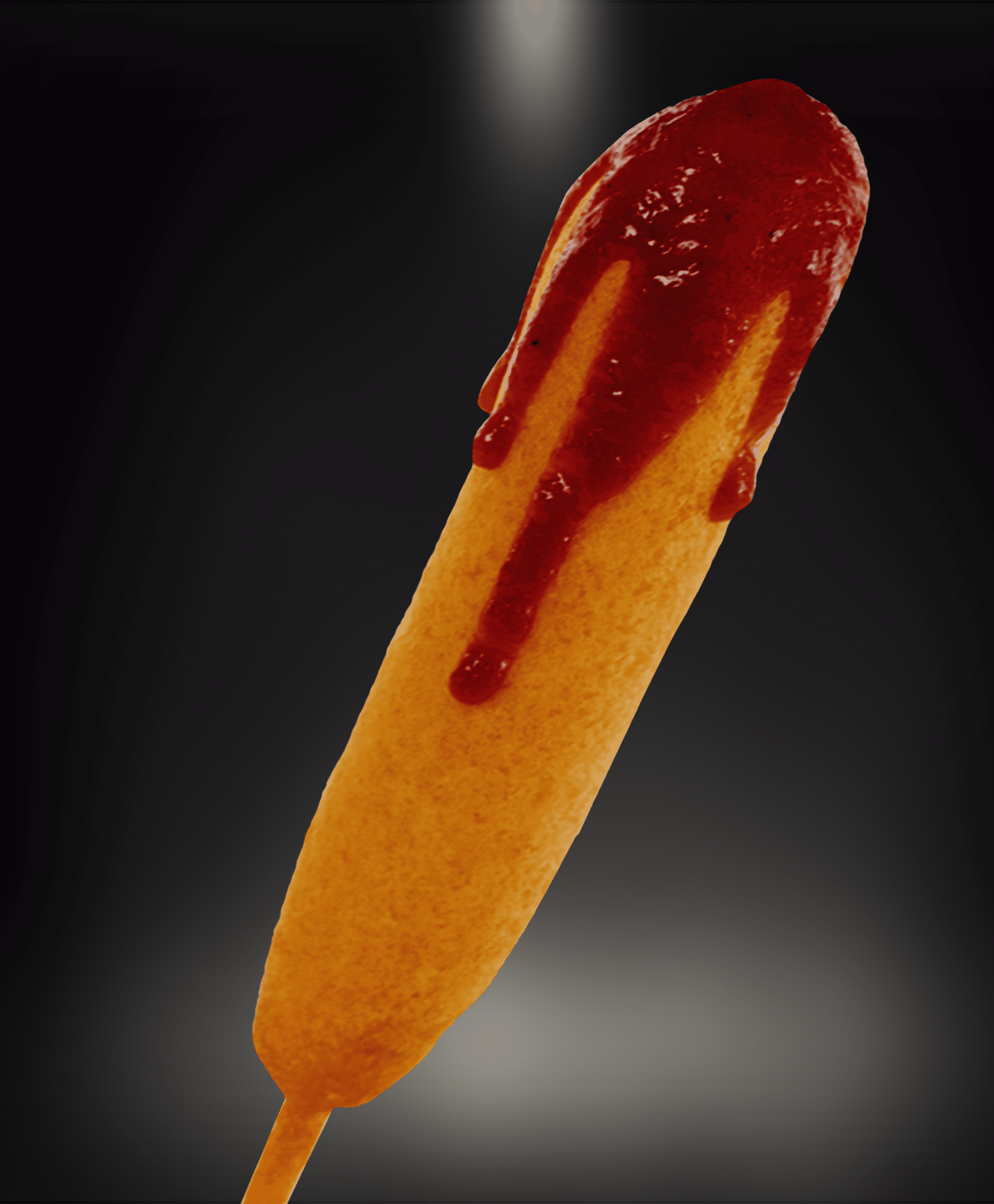 Dagwood dog with sauce